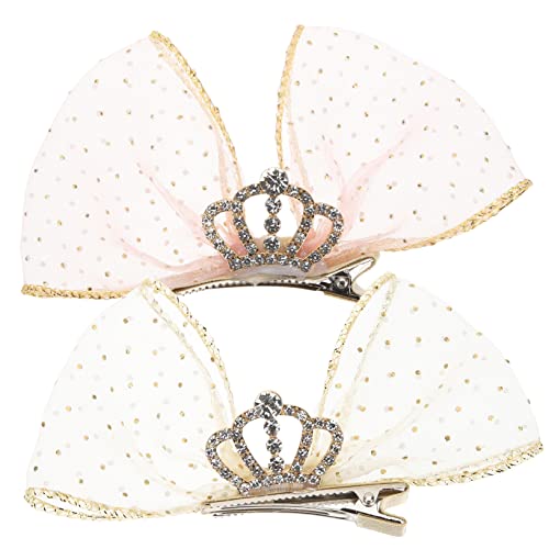 BELLIFFY 2stücke Haarschleifen Aus Spitze Und Eisen Für Damen Kronen-haarspangen Für Mädchen Haarschmuck Für Partys Geburtstage Und Alltag Bögen Clips Mit Schleife von BELLIFFY