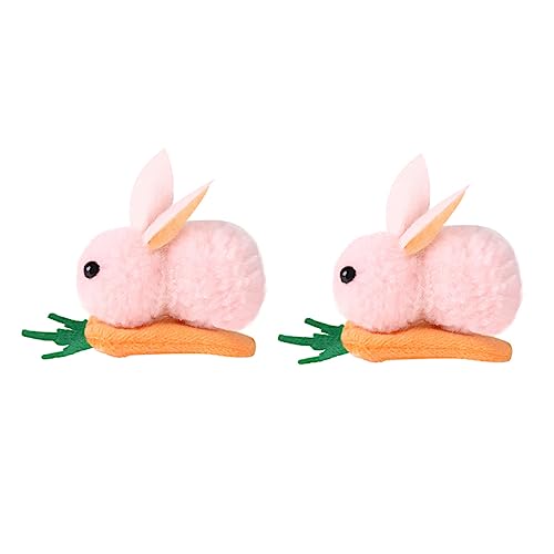 BELLIFFY 2stücke Haarnadel Plüsch Kaninchen Junge Mädchen Haar Clip Schöner Kopfschmuck Festliche Haar Dekoration Ostern Party Requisite von BELLIFFY