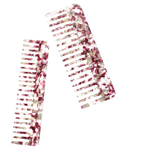 BELLIFFY 2 Stück Haarkämme Tragbare Kämme Für Nasses Haar Entwirrungskämme Für Herren Und Damen Stylingkämme Mit Breitem Design Für Glattes Haar von BELLIFFY