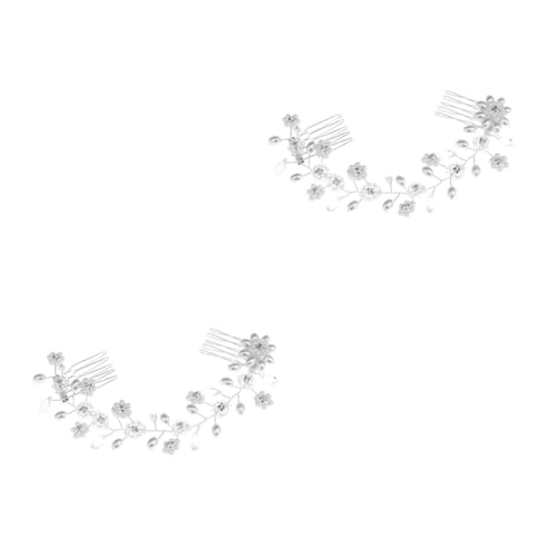 BELLIFFY 2stücke Creative Alloy Haarreif Mit Perlen Und Kristallen Haarschmuck Für Bräute Und Besondere Anlässe Handgefertigter Haaraccessoire Für Damen Stilvoller Kopfschmuck Für von BELLIFFY