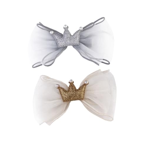 BELLIFFY 2 Stück Netz-haarspangen Kinder-haarnadel-set Mit Schleife Haarschmuck Für Mädchen von BELLIFFY