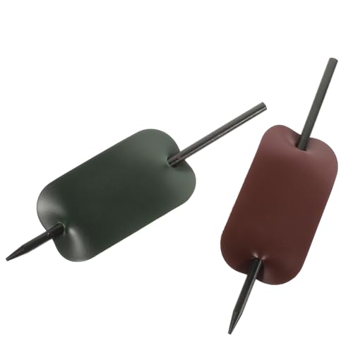 BELLIFFY 2stücke Pu Leder Haarband Mit Stab Dutt Pferdeschwanzhalter Für Damen Weiche Und Bequeme Haarklammern Grün Und Burgunderrot Für Verschiedene Frisuren von BELLIFFY