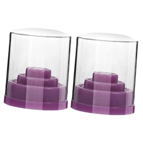 BELLIFFY 2stücke Transparente Bohrhalter Für Desktop Organizer Für Haushaltsbohrer Mit Löchern Für Nagelbohrer Und Zubehör Für Maniküre Und Nagelkunst von BELLIFFY