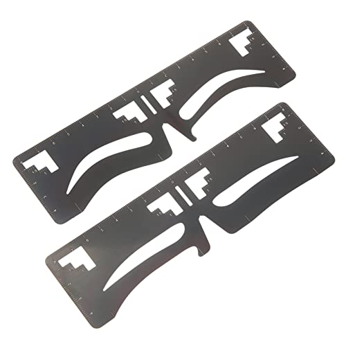 BELLIFFY 2stücke Augenbrauen-lineal Aus Edelstahl Präzise Augenbrauen-schablonen Für Perfektes Make-up Für Frauen Und Mädchen Einfach Anzuwenden Und Wiederverwendbar von BELLIFFY