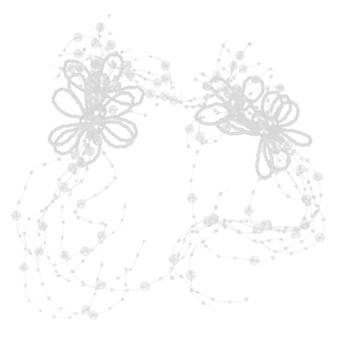 BELLIFFY 2stücke Braut Haarschmuck Elegante Perlen Haarclips Für Frauen Hochzeitsaccessoires Handgefertigte Haarspangen Für Dickes Und Dünnes Haar Leicht Und Langlebig von BELLIFFY