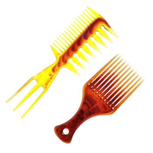 BELLIFFY 2stücke Haar Styling Kämme Mit Breitem Kamm Und Rechenkamm Für Männer Glatter Kamm Und Haarbürste Rechenhaarbürste Zum Entwirren Und Massieren Der Kopfhaut von BELLIFFY