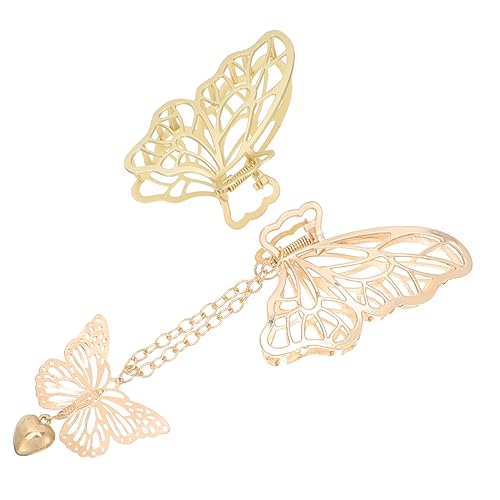 BELLIFFY 2stücke Haarklauenclip Schmetterling Haarklammer Haarspange Haarschmuck Für Mädchen Frauen Geburtstagsgeschenke Party Zeremonie Abschlussball Verabredung Weihnachten Feiertage Koch von BELLIFFY