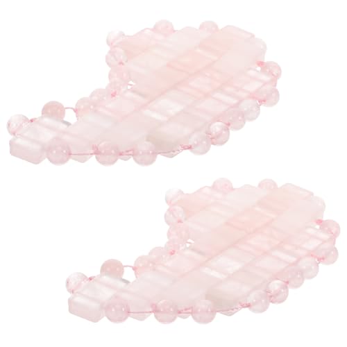 BELLIFFY 2stücke Jade Augenmaske Für Kühlende Gesichtspflege Moon Shape Eye Patch Linderung Von Augenringen Und Müdigkeit Entspannende Schlafmaske Für Mit Rosenquarz von BELLIFFY