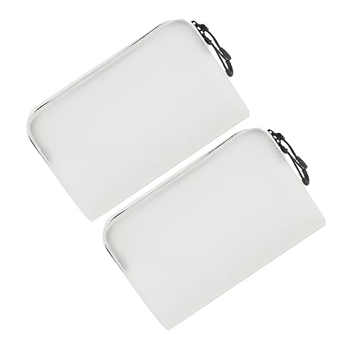 BELLIFFY 2stücke Kosmetiktasche Mit Fächern Aus TPU-Material Reißverschlusstasche Für Reisen Geräumige Kulturbeutel Für Damen Make-up-Tasche Zum Verstauen Von Kosmetika von BELLIFFY