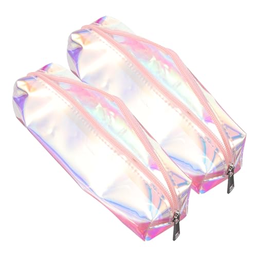 BELLIFFY 2stücke Kosmetiktasche Mit Reißverschluss Make-up-Tasche Aus PVC-Material Schminktasche Für Reisen Tragbarer Schreibwarenbehälter Organizer Für Schreibwaren Und Kosmetika von BELLIFFY