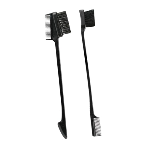 BELLIFFY 2stücke Multifunktionskosmetikbürste Augenbrauenpinsel Mit Reinigungsbürste Augenbrauenkämme Make-up Pinsel Für Damen Herren Salon Und Heimgebrauch Schwarz a Und b von BELLIFFY