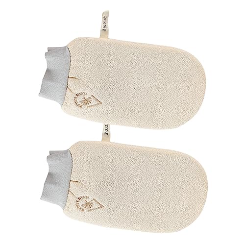BELLIFFY 2stücke Pack Peeling-handschuhe Für Körperpeeling Baden Handschuhe Mit Schaum-abdeckung Für Duschhandschuhe Badetücher Und Badezubehör Für Hautreinigung Und Massage von BELLIFFY