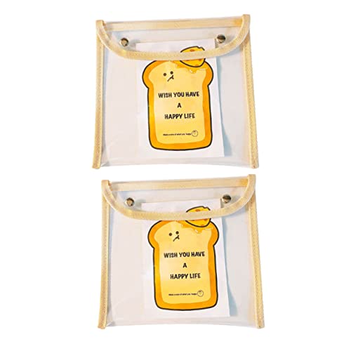 BELLIFFY 2stücke Kosmetiktasche Transparent wasserdichte Make-up-Tasche Tragbare Tasche Mit Druckknopfverschluss Lagerungstasche Für Damen Reisen von BELLIFFY