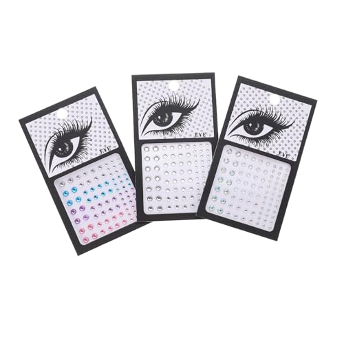 BELLIFFY 3 Sets Von Dekorative Aufkleber Lidschatten Gesicht Juwelen Selbstklebende Strass von BELLIFFY