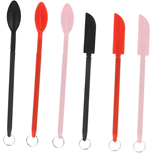 BELLIFFY 3 Sets Mini-silikonspatel Und -löffel Teleskop-make-up-werkzeug Kompakt Einfach Zu Bedienen von BELLIFFY