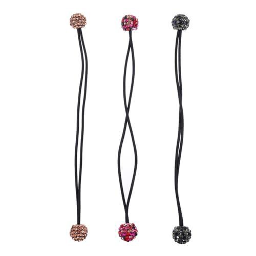BELLIFFY 3stücke Teiliges Glitzernde Strass Haargummis Für Damen Elegante Haarbänder Für Hochzeiten Partys Und Alltag Für Dickes Oder Dünnes Haar Geeignet von BELLIFFY