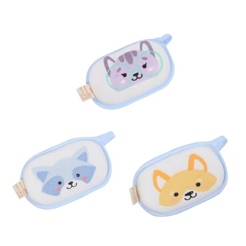 BELLIFFY 3St -Badeschwamm badetuch waschtücher Schwämme zum -Dusche-Schrubber Abs handballschuhe kinder scheuerschwamm -Dusche-Schwamm -Badebürste Baumwolle von BELLIFFY