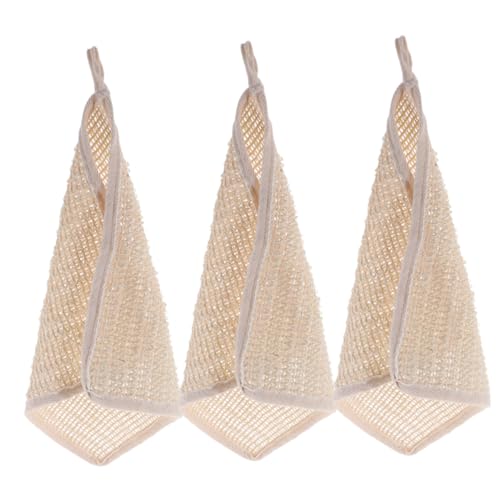 BELLIFFY 3-teiliges Waschlappen-Set für Körper und Gesicht natürliche weiche Pflanzen-Badetücher Waschlappen von BELLIFFY