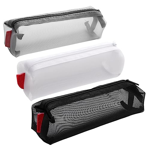 BELLIFFY Netz-Aufbewahrungstasche Mit Reißverschluss Großes Fassungsvermögen Für Stifte Bleistifte Lineale Notizen Radiergummis Für Schule Und Büro von BELLIFFY