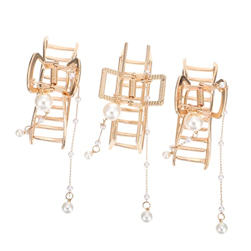 BELLIFFY 3stücke Perlen Haarklammer Mit Quasten Haarspange Aus Hochwertigem Material Frauen Haarclip Für Verschiedene Anlässe Für Familie Und von BELLIFFY