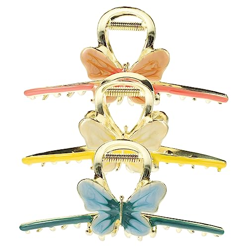 BELLIFFY 3stücke Große Haarklammern Für Damen Schmetterlings-haarspangen Und Rutschfeste Haarclips Für Hochzeiten Partys Und Alltag von BELLIFFY