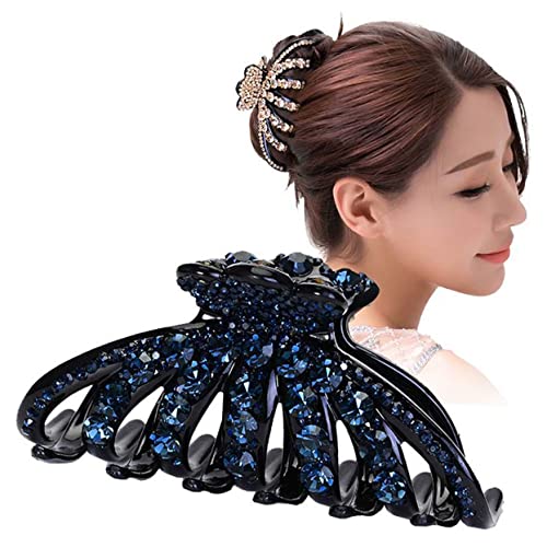 BELLIFFY 3stücke Haarklammern Für Frauen Und Mädchen Haarschmuck Mit Kristallen in Blau Und Violett Glatt Und Robust Als Und Styling-tool von BELLIFFY
