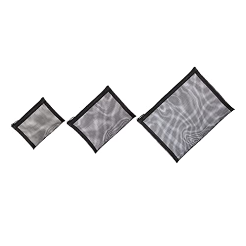 BELLIFFY 3stücke Reise Kosmetiktaschen Set Mesh Make-up Tasche Organizer Langlebig Und Leicht Für Damen Und Herren Für Toilettenartikel Und Make-up Aufbewahrung von BELLIFFY
