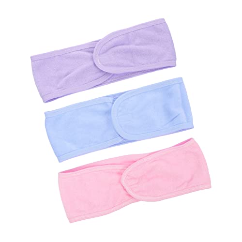 BELLIFFY Elastisches Stirnband-Set für Damen saugfähiges Handtuch für trockenes Haar Make-up Yoga Sport 3-teilig sortiert von BELLIFFY