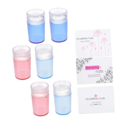 BELLIFFY 3er-set Silikon-nagelkunst-siegel Kreativer Maniküre-stempel Beauty-salon-zubehör Für Natürliche Nageldesigns Zu Hause von BELLIFFY