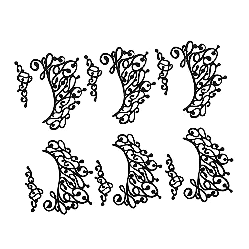 BELLIFFY 3paare Schwarze Stoff-augentattoos Temporäre Augentattoos Eyeliner-aufkleber Lidschatten-aufkleber Makeup-augenaufkleber Drama-stil Spitzenmuster Einfach Anzuwendend Für Maskenbäll von BELLIFFY