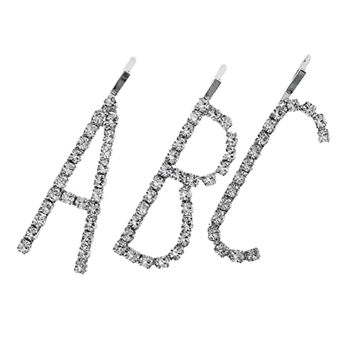 BELLIFFY 3stücke Teiliges Haarklammern Mit Strasssteinen Elegante Buchstaben-haarspangen Für Damen Und Mädchen Hochwertige Haarschmuck Für Hochzeiten Partys Und Besondere Anlässe von BELLIFFY