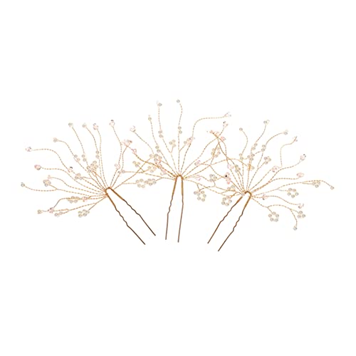 BELLIFFY 3stücke Hochzeits Haarschmuck Mit Kristall-perlen Elegante Förmige Haarspangen Für Bräute Accessoires Für Hochzeiten Und Festliche Anlässe von BELLIFFY