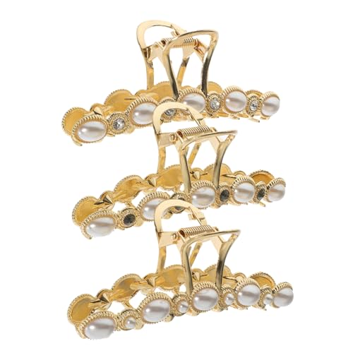 BELLIFFY 3stücke Haarspangen Mit Perlen Große Haarklammern Für Frauen Und Mädchen Haarschmuck Für Alltag Und Besondere Anlässe von BELLIFFY