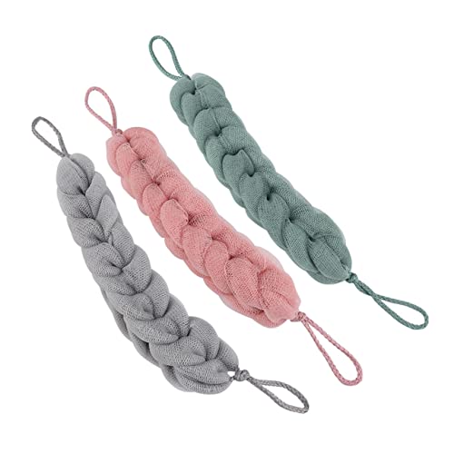 BELLIFFY 3st Handtuch Zum Abreiben Des Rückens Körpertuch Duschbürstenwäscher Babyschwamm Zum Körperschwamm Kinderhandtuch -waschlappen Rosa Duschgel Duschschwamm Mesh Schwammbad von BELLIFFY