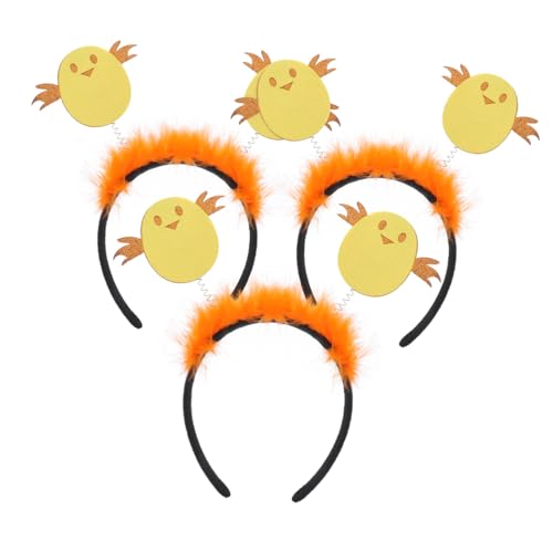 BELLIFFY Haarreifen Mit Hühnermotiv Party-kopfschmuck Stirnband Für Hochzeit Geburtstagsfeiern 3 Stück Kleine Tierhaarreifen von BELLIFFY