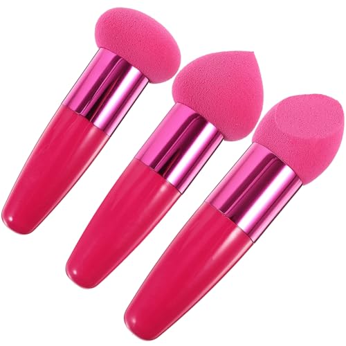 BELLIFFY 3stücke Gesichts Kosmetische Puff Stifte Foundation Make-up Schwamm Make-up Applikator Für Frauen Mit Griff Für Täglichen Gebrauch Und Professionelles von BELLIFFY