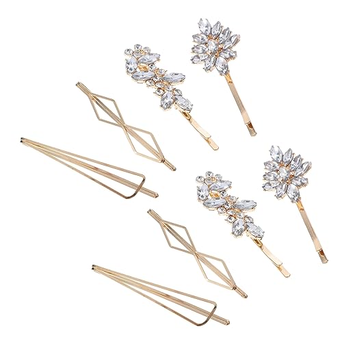 BELLIFFY Haarnadel Mit Strasssteinen Haarspange Haarklammer Haarspange Für Damen 8-teiliges Set in Geometrischer Form Hochzeitskopfschmuck von BELLIFFY