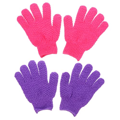 BELLIFFY 2paare Exfolierende Duschhandschuhe Für Körperpflege Peeling-handschuhe Zur Sanften Entfernung Abgestorbener Haut Für Damen Und Herren Für Bad Und Dusche Langlebig Und von BELLIFFY