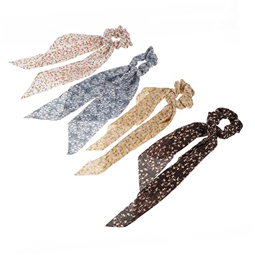 BELLIFFY 4stücke Elastische Haarband Scrunchies Aus Bändern Haarring Und Haargummi Für Frauen Bequeme Haaraccessoires Zum Binden Und Schmücken Langlebig Und Schadet Das Haar von BELLIFFY