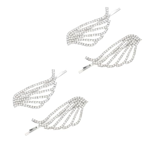 BELLIFFY 4stücke Flügel Strass Haarspange Kreative Seite Haarnadel All-match Damen Haarnadeln Mit Strasssteinen Für Frisuren Und Anlässe von BELLIFFY