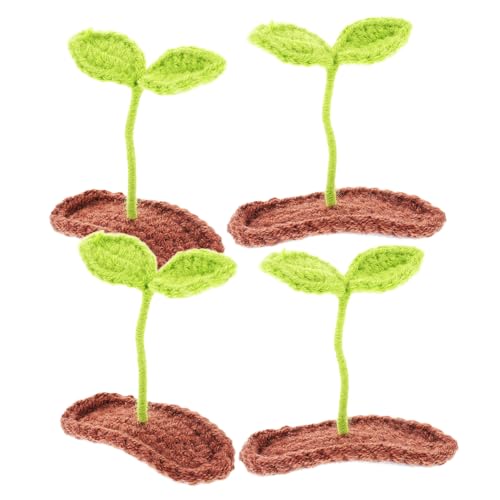 BELLIFFY 4stücke Sprossenhaarclips Grass Haarspangen Süße Haaraccessoires Für Mädchen Sojasprossenhaarclips Pflanzendesign von BELLIFFY
