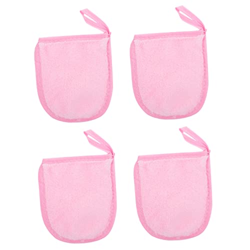 BELLIFFY 4stücke Praktische Pack Gesichtreinigungs-handschuhe Wiederverwendbare Weiche Make-up Entferner- Für Sanfte Gesichtsreinigung Und Makeup-entfernung Für Und Tägliche Anwendung von BELLIFFY