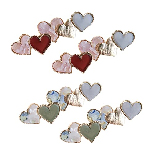 BELLIFFY 4-teilige Haarspangen Herzform Herz-krokodilklemme Entenschnabel-klammer Für Damen Party Hochzeit Accessoires von BELLIFFY