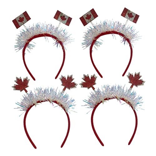 BELLIFFY 4stücke Teiliges Festival-haarband Ahornblatt- Für Karneval Und Feierlichkeiten Hochwertiges Haarschmuck-accessoire Aus Strapazierfähigem Material Kreative Gestaltung Für von BELLIFFY