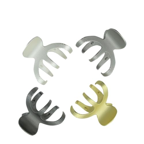 BELLIFFY 4 Stück einfache Haarspangen aus Metall für Frauen und Mädchen in Gold- und Silberfarben von BELLIFFY