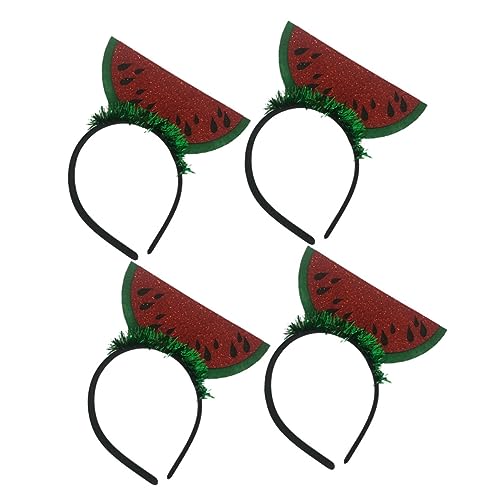 BELLIFFY 4stücke Stirnband Wassermelonen-design Haarreifen Kopfschmuck Haar-accessoires Partyzubehör Dekoration Requisiten von BELLIFFY