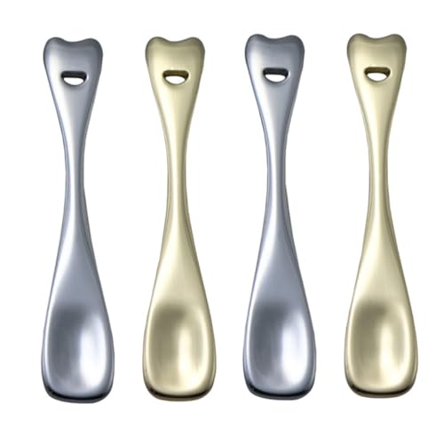 BELLIFFY 4stücke Teiliges Metall Kosmetik Löffel Für Gesichtscreme Hochwertige Applikatoren Für Cremes Masken Und Pflegeprodukte Für Präzise Anwendung Und Hygienische Entnahme von BELLIFFY
