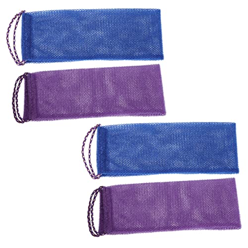 BELLIFFY Badetuch – 4 Stück Peeling-handtücher Für Dusche Rückenbad Streifen Material Und Leicht Zu Reinigen von BELLIFFY