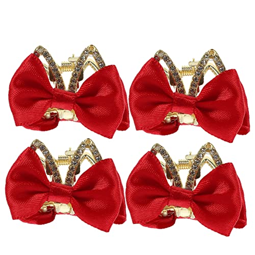 BELLIFFY 4stücke Kleine Metallhaarklammern Als Schleifenklammern Für Dünnes Haar Metallclips Als Haarklammern Für Mädchen Und Frauen Mini Bogen Haarclips Aus Hochwertigem Für von BELLIFFY