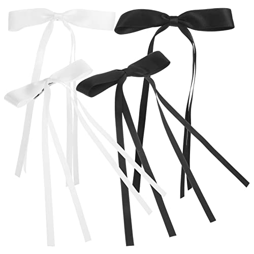 BELLIFFY 4stücke Schleifen-haarspange Für Damen Haarnadel Mit Schleife Haarschmuck Für Teenager-mädchen Große Haarschleifen Haarspangen Für Frauen Spitze Schleifenspange Haarschmuck von BELLIFFY